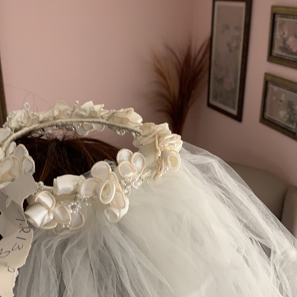 💕Vintage Wedding Veil 💕Ivory - Picture 5 of 14